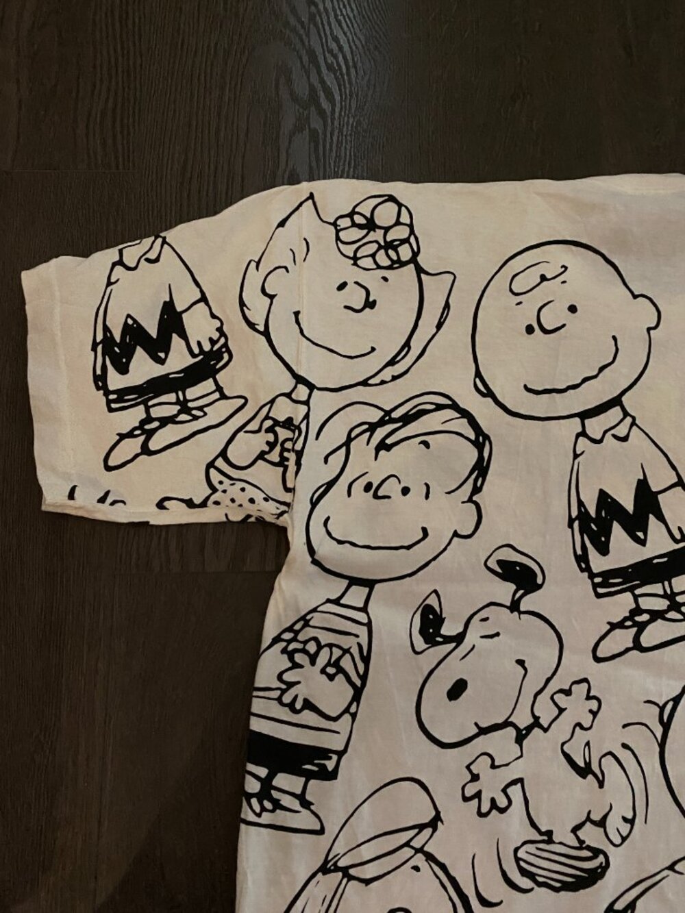 VINTAGE PEANUTS SNOOPY NOVEL TEEZ ALL OVER PRINT AOP TSHIRT ONE SIZE PREOWNED - Picture 10 of 11
